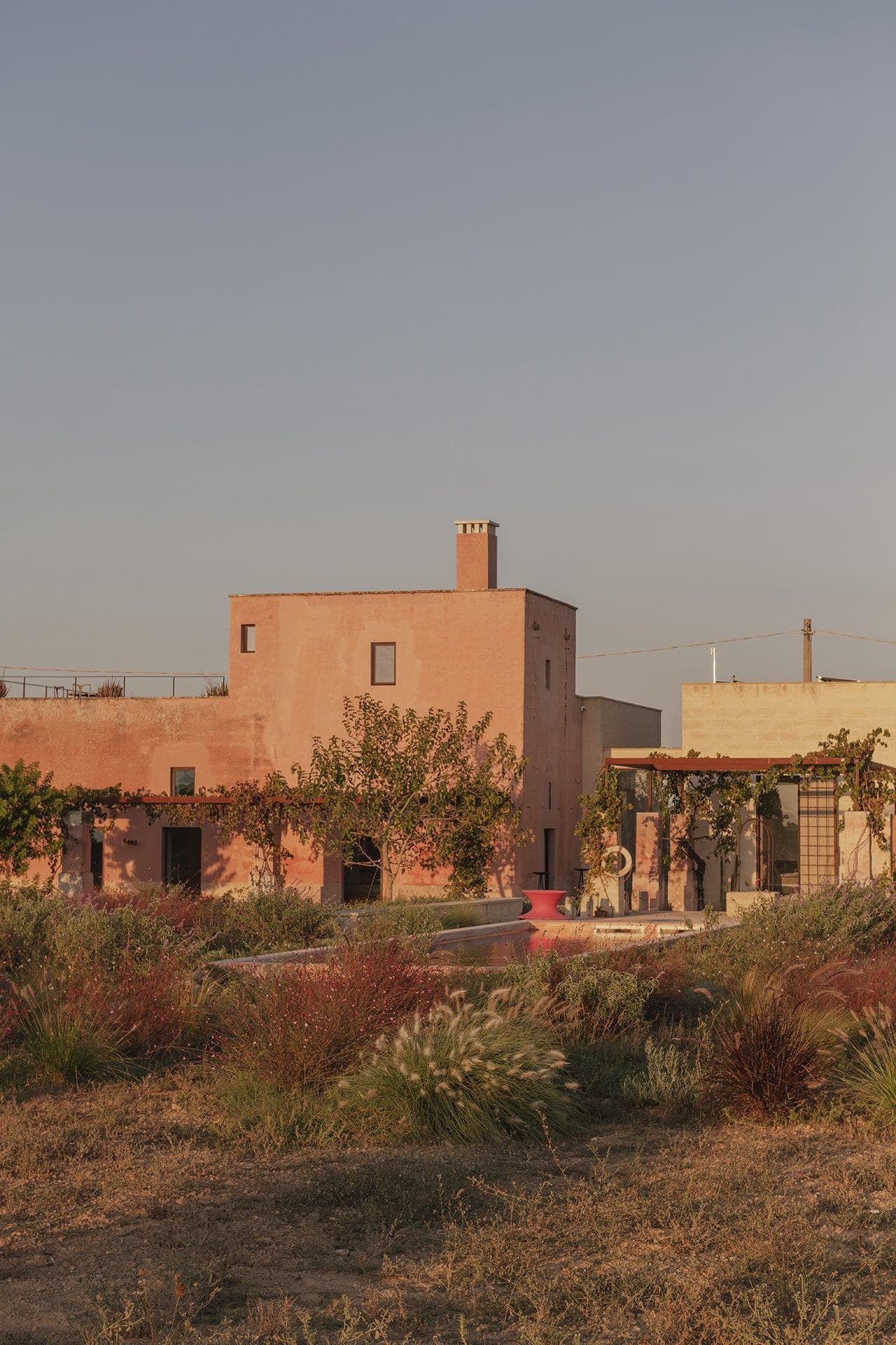 Pink stone farmhouse near Porto Selvaggio